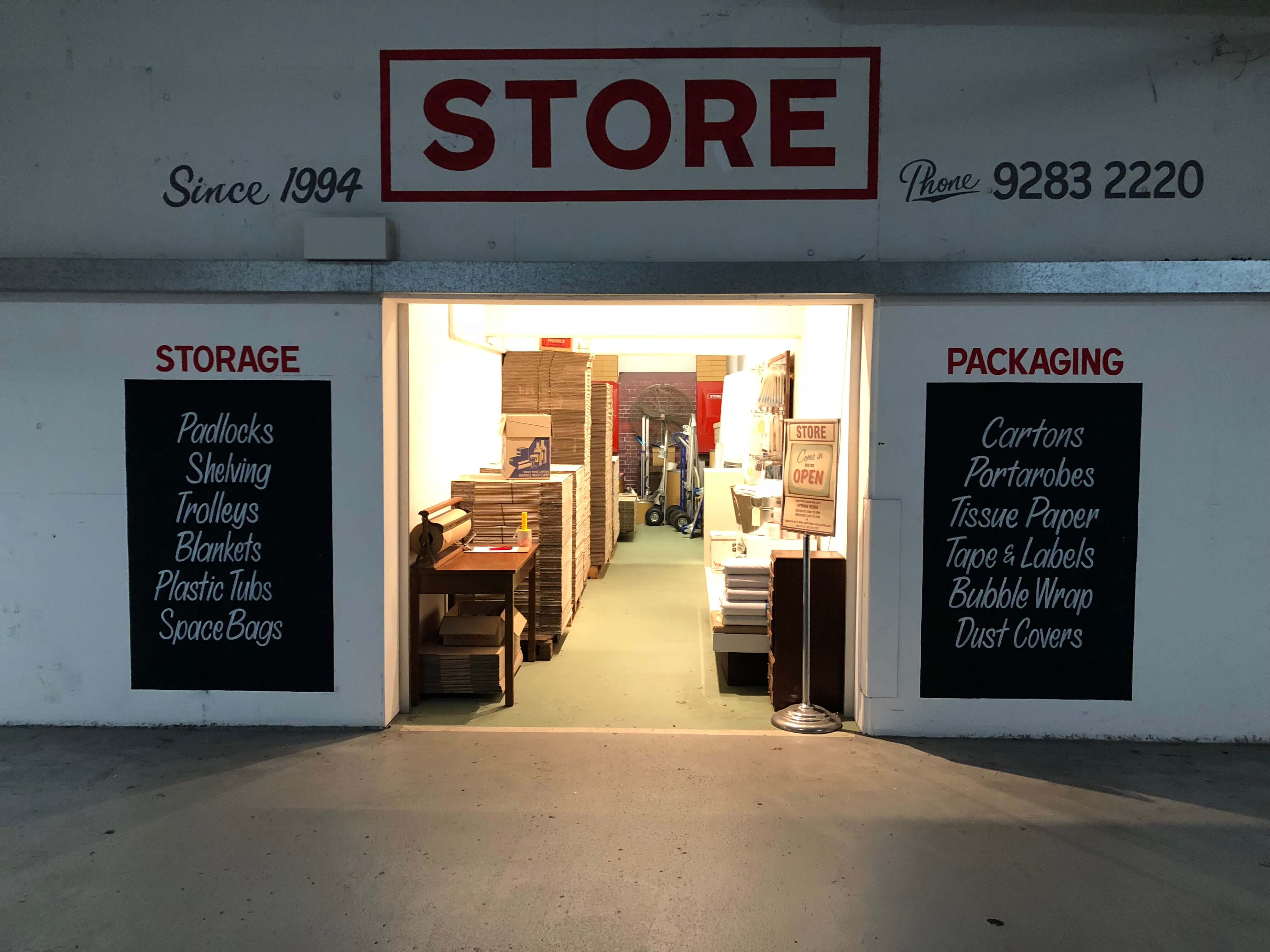 Store Front for Packaging Essentials